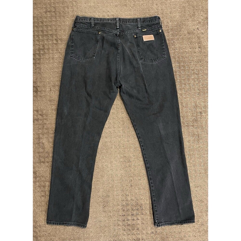 Wrangler 13MWZWK Jeans Mens 39x33 Black Vintage Made in USA Cowboy Cut Straight